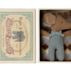 Maileg Sleepy Wakey Baby Mouse in Matchbox in Blue