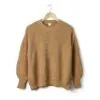 goumi Womens Organic Cotton Chunky Knit Sweater Acorn
