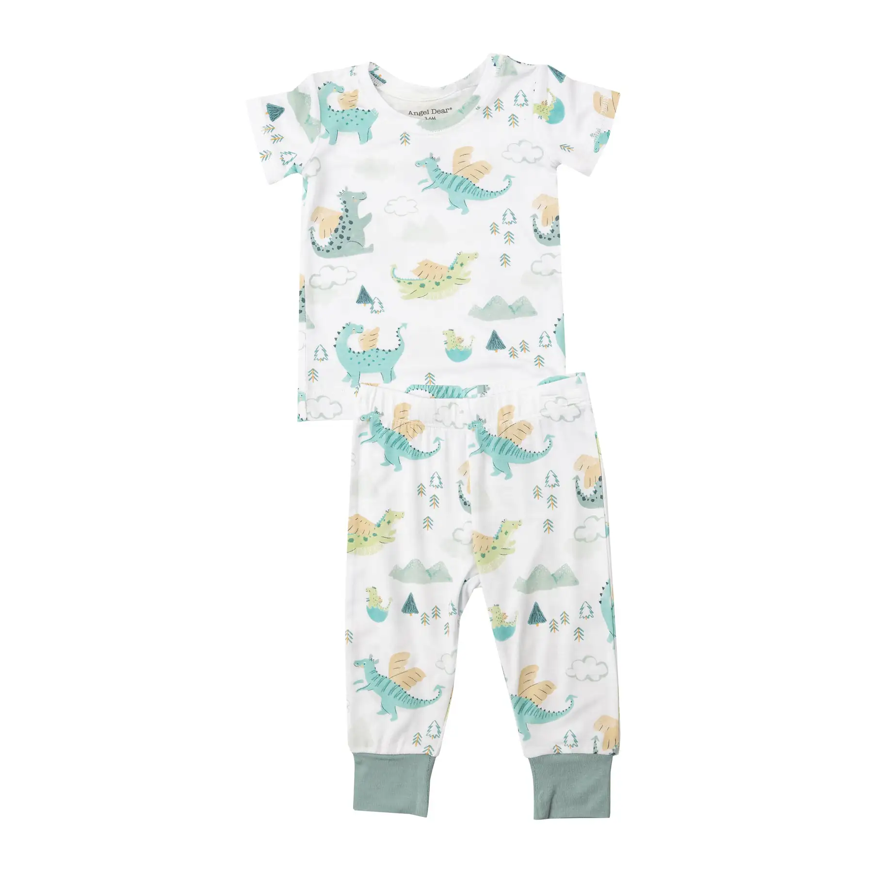Angel Dear Dragons Bamboo Viscose Short Sleeve Lounge Wear Set