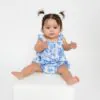 Roses In Blue Muslin Ruffly Strap Top And Bloomer Set from Angel Dear