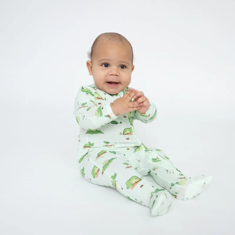 Alligators Bamboo Viscose Footie from Angel Dear