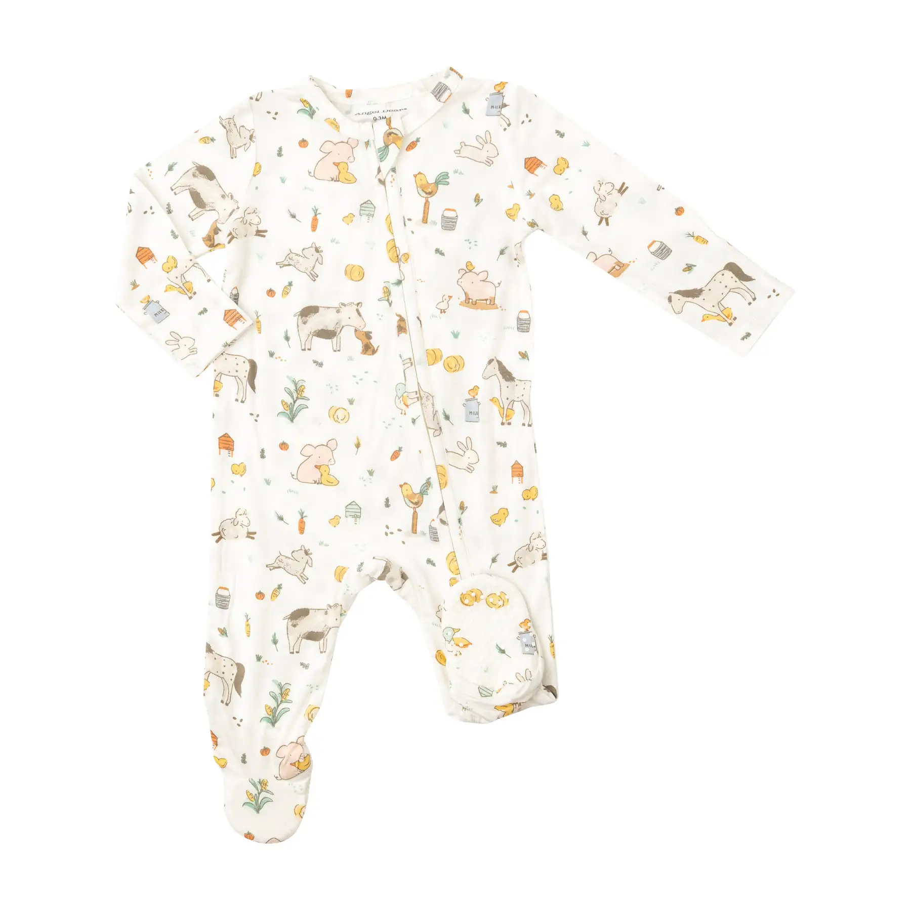 Angel Dear Farm Babies Bamboo Viscose Footie