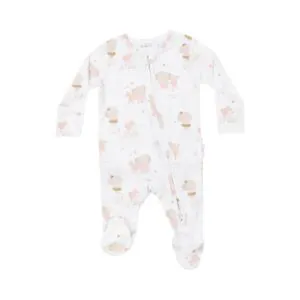 Angel Dear Elephant And Bunny Ballerinas Bamboo Viscose Ruffle Back Footie