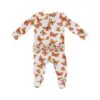 Mariposa Monarca Bamboo Viscose Ruffle Back Footie from Angel Dear