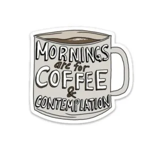 Big Moods Coffee And Contemplation Sticker Stranger Things Edition