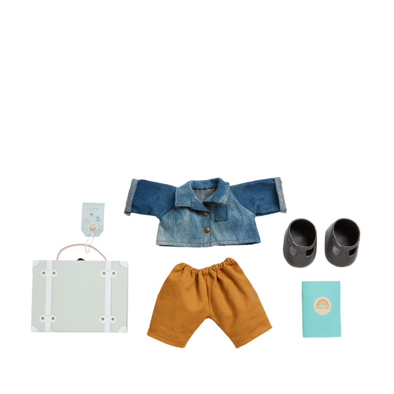 Olli Ella Dinkum Doll Travel Togs in Sage