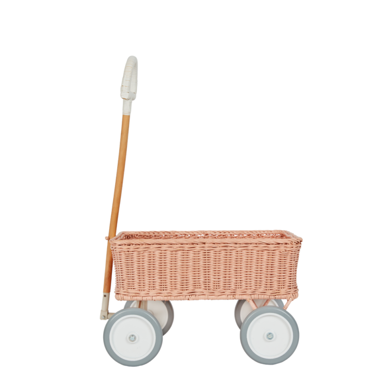 Olli Ella Rattan Wonder Wagon in Rose
