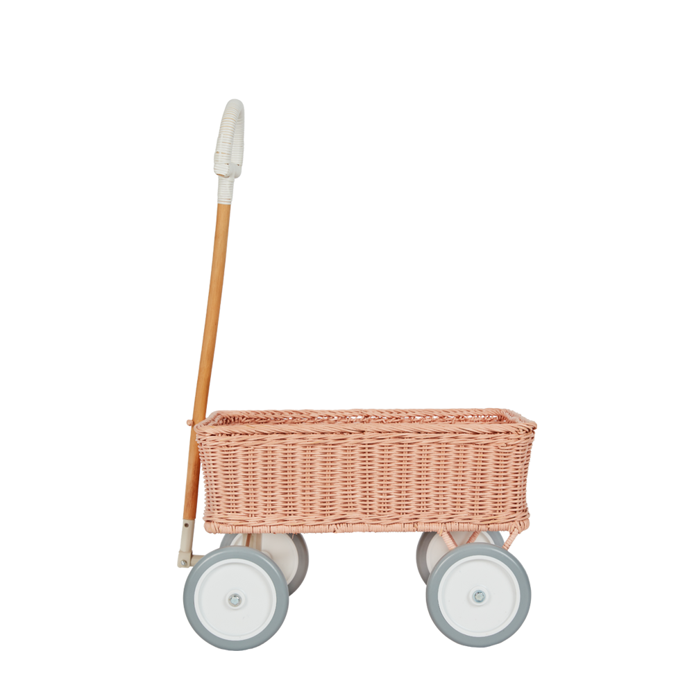 Olli Ella Rattan Wonder Wagon in Rose