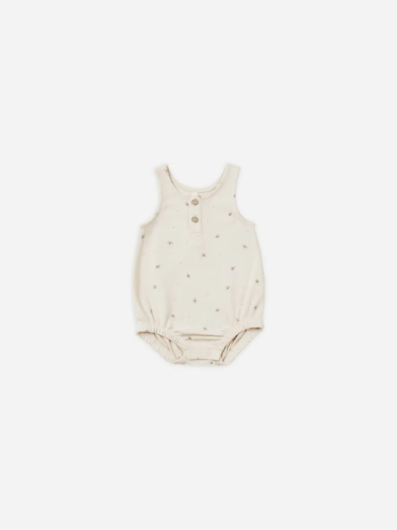 Quincy Mae Sleeveless Bubble Romper in Bees