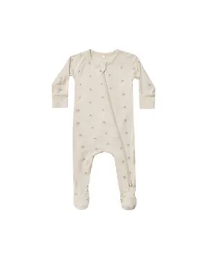 Quincy Mae Bamboo Zip Footie in Sweet Pea
