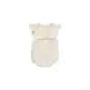 Quincy Mae Pointelle Ruffle Romper in Natural