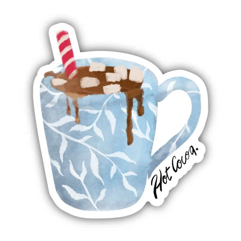 Big Moods Hot Cocoa Winter Watercolor Sticker