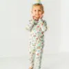 Macaron + Me Pawty Dogs Bamboo Viscose Long Sleeve Pajama Set