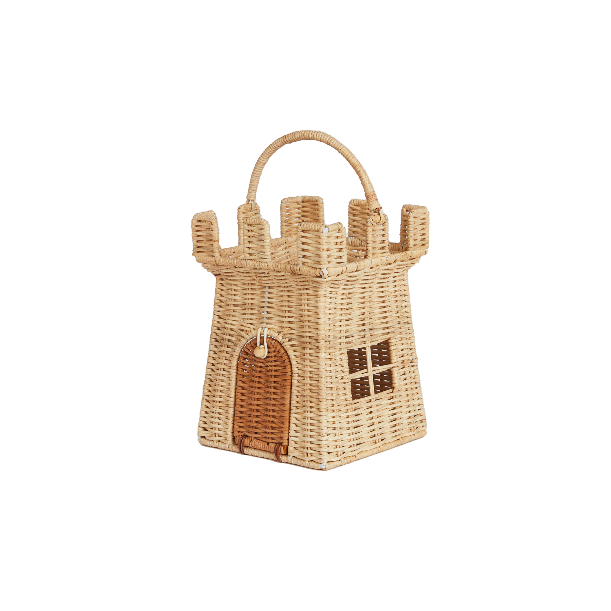 Olli Ella Rattan Castle Bag in Natural