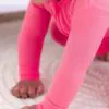 Strawberry Bamboo Viscose Ribbed Convertible Romper from Birdie Bean
