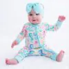 Birdie Bean Coral Bamboo Viscose Convertible Romper