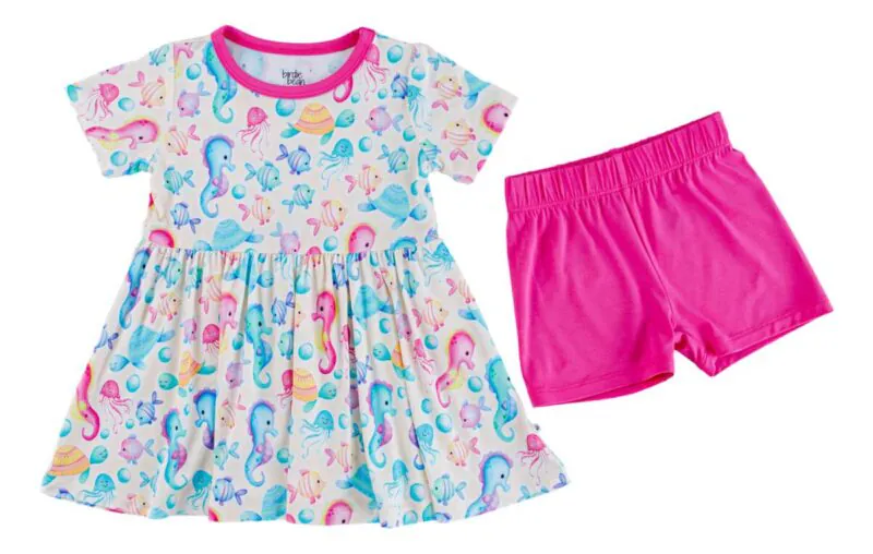 Birdie Bean Coral Bamboo Viscose Toddler Peplum Set