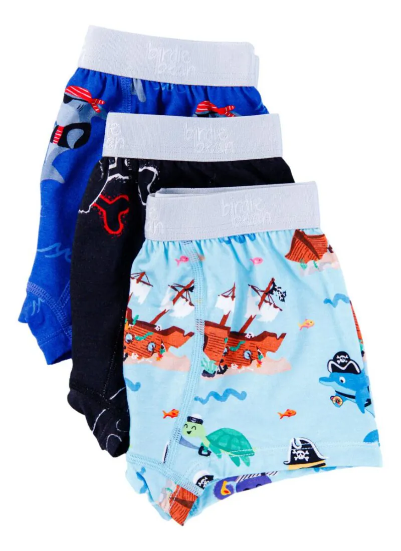 Birdie Bean Pirates Bamboo Viscose Boxer Brief Set