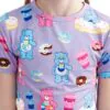 Birdie Bean Care Bears Donuts And Coffee Bamboo Viscose 2-Piece Short Sleeve Pajamas
