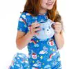 Birdie Bean Care Bears Grumpy Coffee Bamboo Viscose 2-Piece Short Sleeve Pajamas