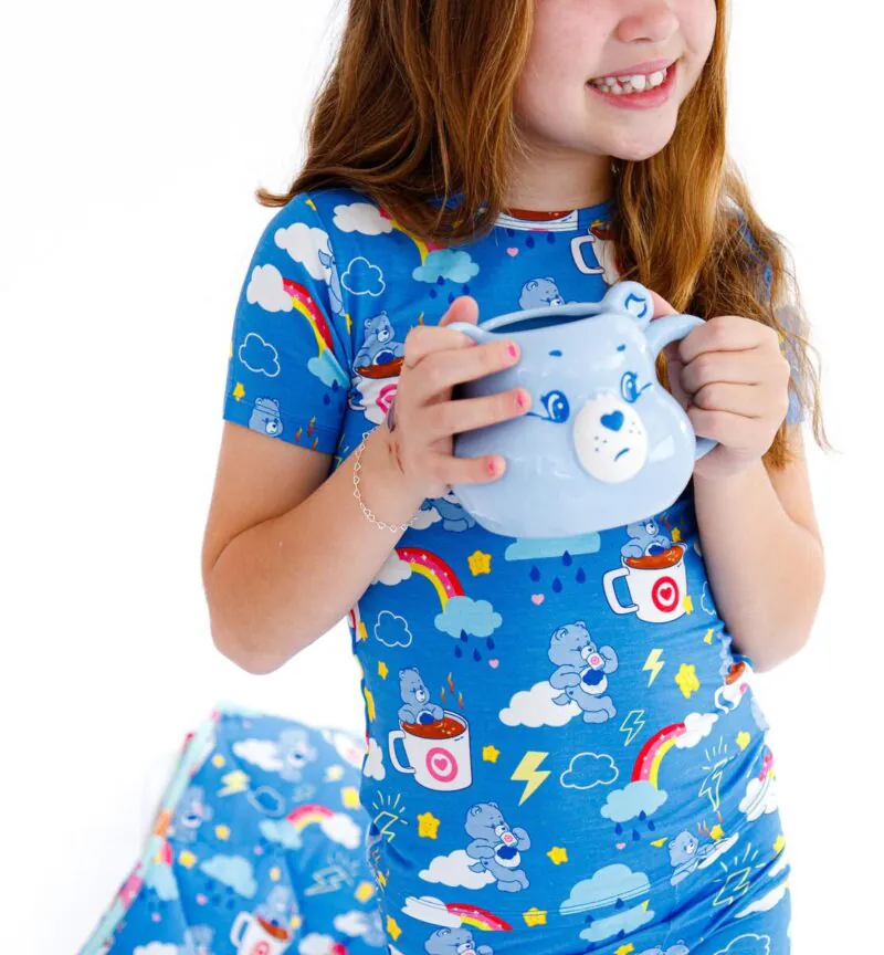 Birdie Bean Care Bears Grumpy Coffee Bamboo Viscose 2-Piece Short Sleeve Pajamas