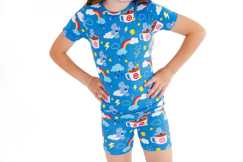 Birdie Bean Care Bears Grumpy Coffee Bamboo Viscose 2-Piece Short Sleeve Pajamas