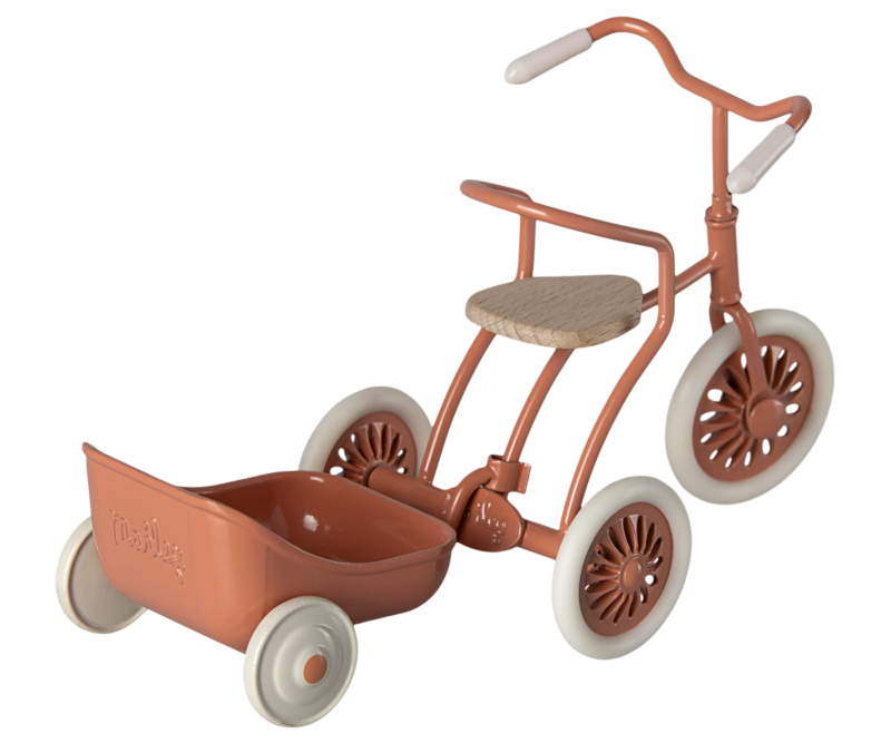 Tricycle Hanger for Mouse in Coral from Maileg