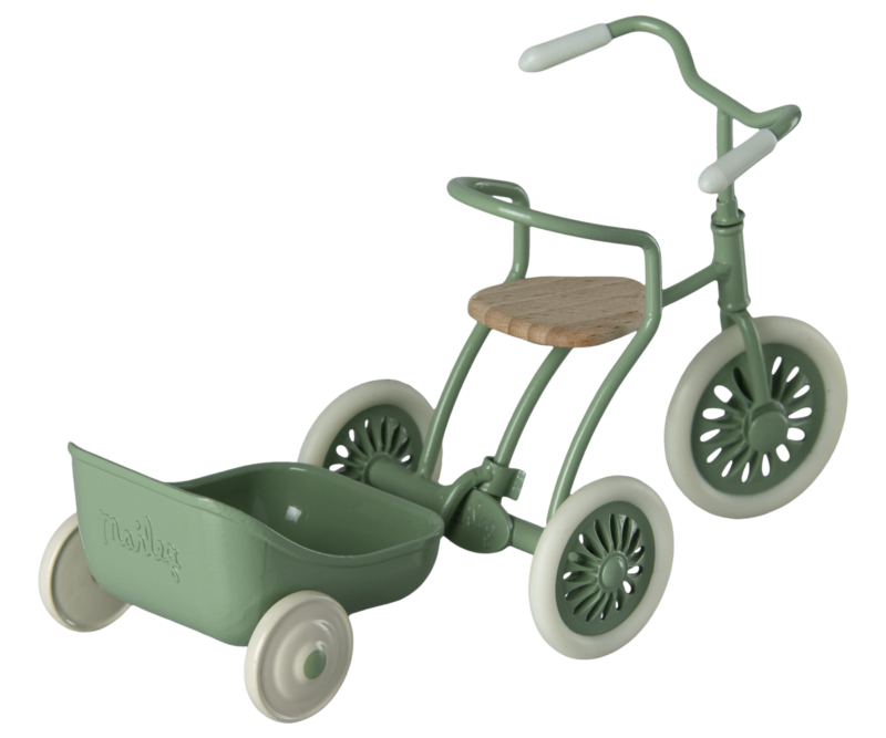 Tricycle Hanger for Mouse in Green from Maileg