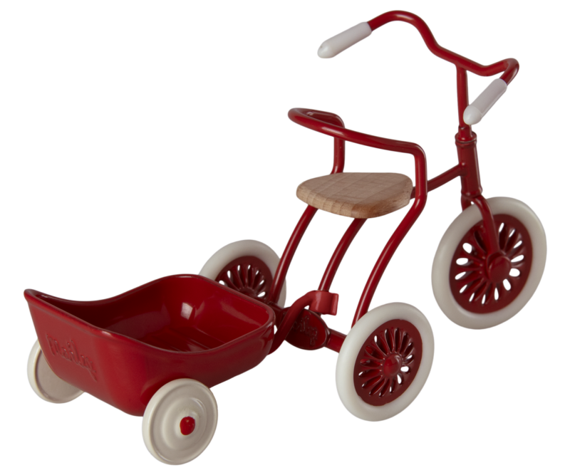 Tricycle Hanger for Mouse in Red from Maileg