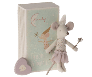 Maileg Tooth Fairy Mouse Little Sister in Matchbox