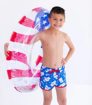 Birdie Bean Care Bears America Cares Swim Shorties