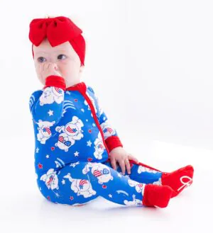 Birdie Bean Care Bears America Cares Bamboo Viscose Convertible Romper