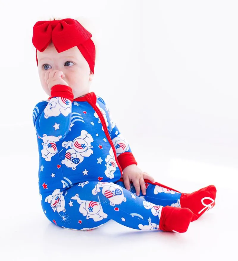 Birdie Bean Care Bears America Cares Bamboo Viscose Convertible Romper