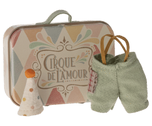 Maileg Clown Clothes in Suitcase for Little Brother Mouse