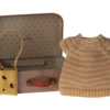 Knitted Dress and Bag in Suitcase for Big Sister Mouse from Maileg