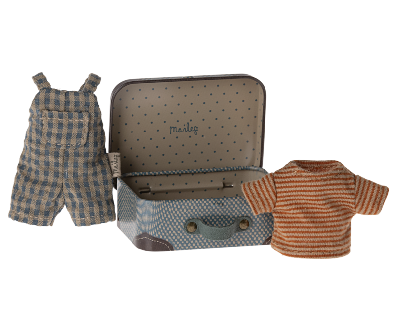Overalls and Shirt in Suitcase for Big Brother Mouse from Maileg