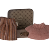 Knitted Blouse and Skirt in Suitcase for Grandma Mouse from Maileg