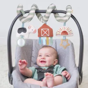 Itzy Ritzy Itzy Bitzy Farm Spiral Car Seat Activity Toy