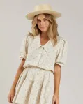 Rylee & Cru Julie Top in Blue Ditsy for Women