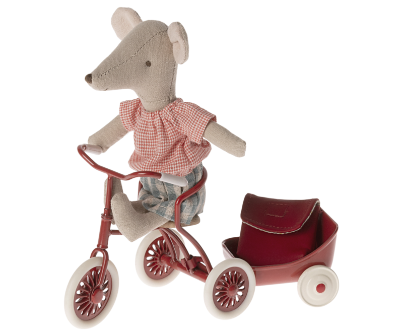 Big Sister Tricycle Mouse In Red from Maileg
