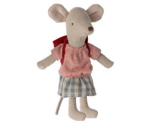 Maileg Big Sister Tricycle Mouse In Red