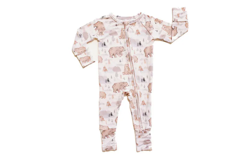 Mountain Bears Bamboo Viscose Sleeper from Butterscotch Babies