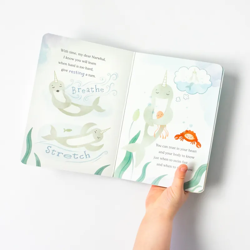 Slumberkins Narwhal's Growth Mindset Kin Set With 2 Books part of our  collection