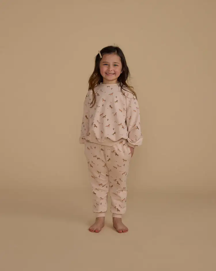 Relaxed Sweatshirt In Horses from Rylee & Cru