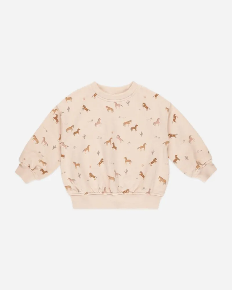 Rylee & Cru Relaxed Sweatshirt In Horses