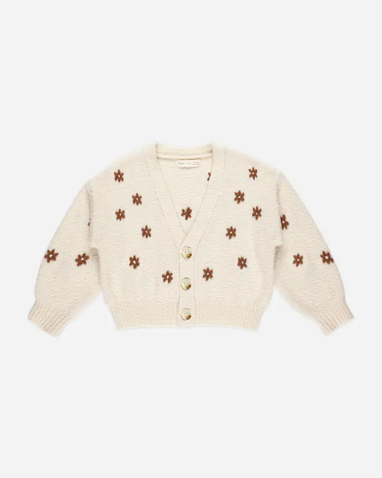 Rylee & Cru Boxy Crop Cardigan In Flowers