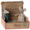 Mum and Dad Mice in Cigar Box made by Maileg