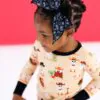 Birdie Bean Black Paisley Clippy Bow