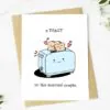 Big Moods Toast To The Married Couple Wedding Card