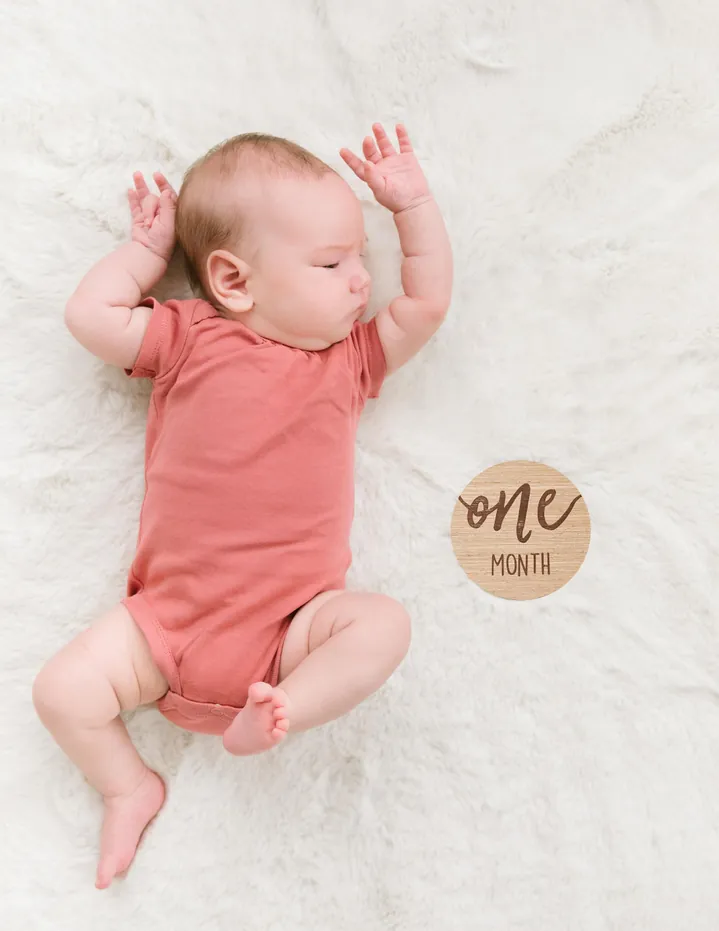 Baby Wooden Milestone Markers made by Kate & Milo